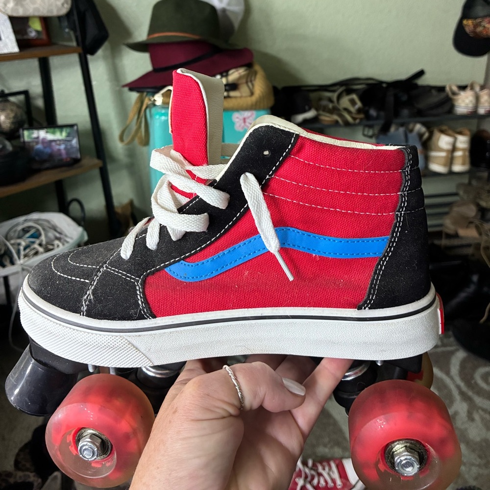 Knock off Vans women’s roller skates size 8.5- Red and Blue